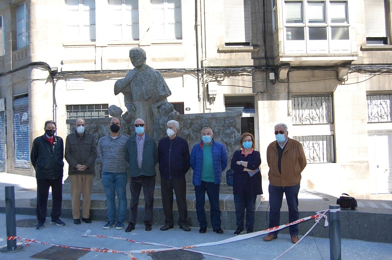 La nueva ubicación del monumento a Don Bosco